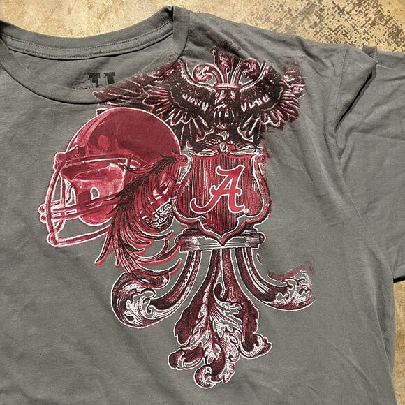 Vintage Y2k Alabama Crimson Tide Cross Grey Shirt - Picture 2 of 5